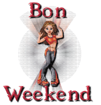 bon week-end je danse - Бесплатни анимирани ГИФ