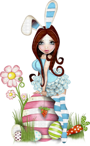 Easter bunny girl - бесплатно png