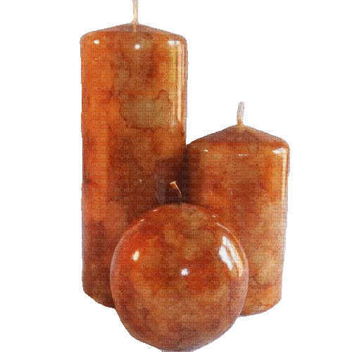 drei Kerzen, orange - Gratis animeret GIF