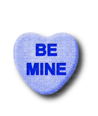 Be Mine.Candy.Heart.Blue - nemokama png