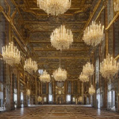 Gold Ballroom with Chandeliers - png gratis