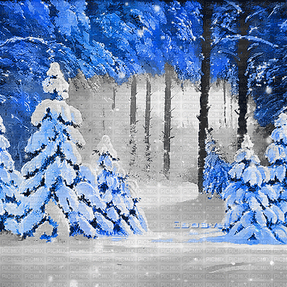 soave background animated winter forest black - Besplatni animirani GIF