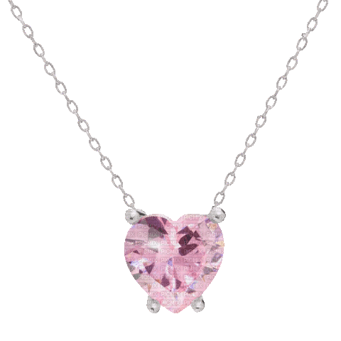 pink heart necklace - Animovaný GIF zadarmo