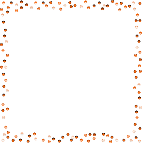 Dots.Frame.Orange - nemokama png