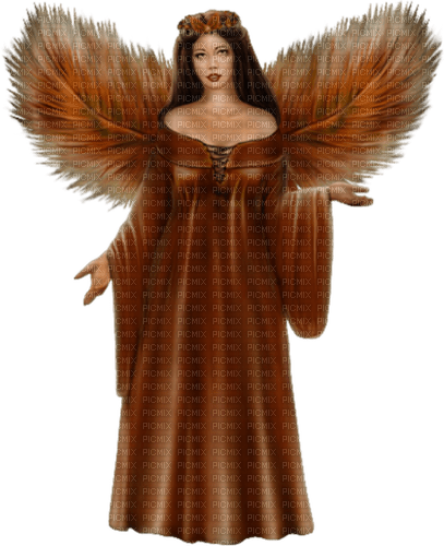 dolceluna angel woman brown - darmowe png