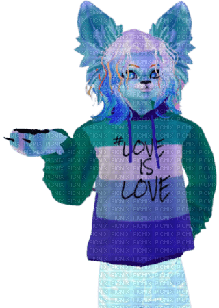 Love is love gay Catboy - PNG gratuit