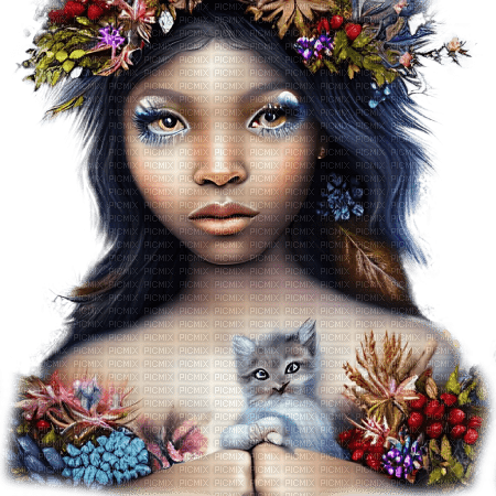 kikkapink winter fantasy girl fairy afro african - ilmainen png