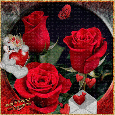 Rose rosse per te - Бесплатни анимирани ГИФ