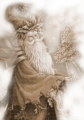 Y.A.M._New year Christmas Santa Claus fairy Sepia - png grátis