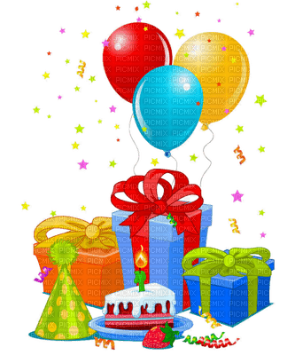balloon ballons birthday tube deco anniversaire party  ballon ballons geburtstag  present gift cake - darmowe png