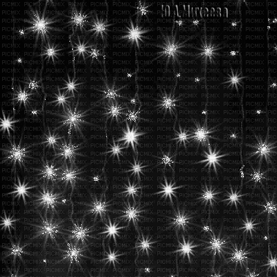 Y.A.M._Fantasy night stars black-white - Nemokamas animacinis gif