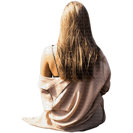 kvinna sitter--woman--femme - Free PNG