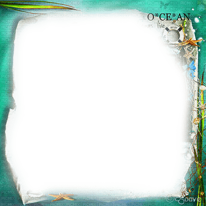 soave frame summer paper grass text ocean - ücretsiz png