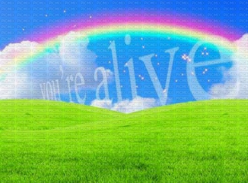 windows vista rainbow you're alive - PNG gratuit
