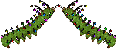 rainbow lights caterpillars by larvalbug bytes - Бесплатни анимирани ГИФ