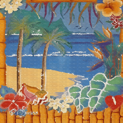 soave background animated summer tropical beach - Besplatni animirani GIF