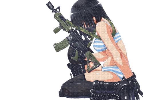 gun girl - ücretsiz png