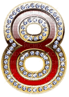 Kaz_Creations Numbers Gold & Red 8 - 免费PNG