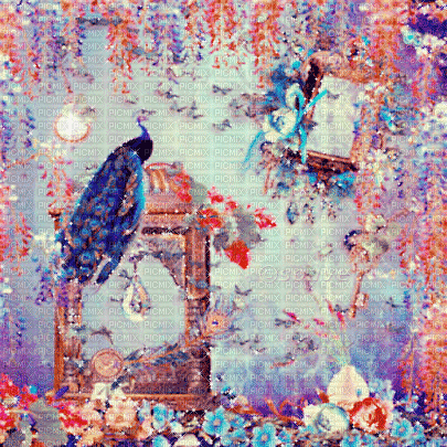 soave background animated peacock fantasy - Δωρεάν κινούμενο GIF