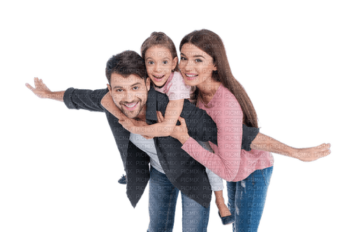 Famille heureuse - PNG gratuit