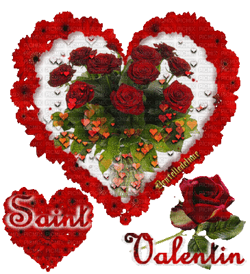 patymirabelle fleurs, st valentin - Darmowy animowany GIF