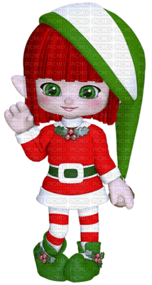 Kaz_Creations Dolls Cookie Elfs Red and Green Christmas - darmowe png