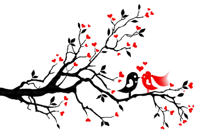 Kaz_Creations Deco Tree Branch Birds - zdarma png