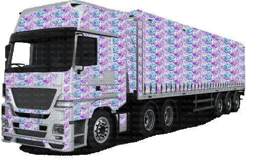 crappy purple and blue glitter truck - Besplatni animirani GIF