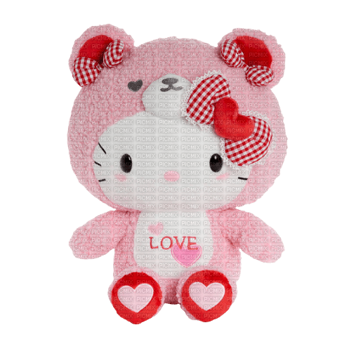 hello kitty heart plush - ilmainen png