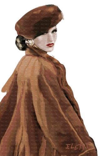 loly33 femme automne vintage - 免费PNG