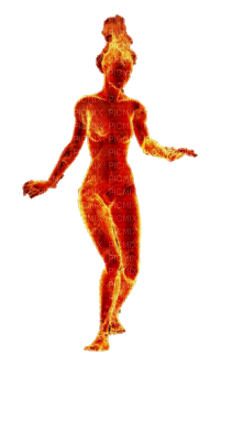 mulher de fogo - Nemokamas animacinis gif