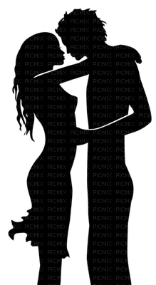 Kaz_Creations Valentine Silhouettes Silhouette Couple - 免费PNG