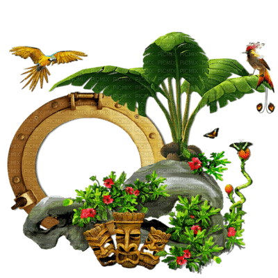 tropical frame by nataliplus - 無料png