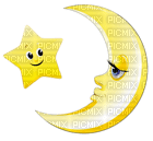 Kaz_Creations Moon and Star - nemokama png