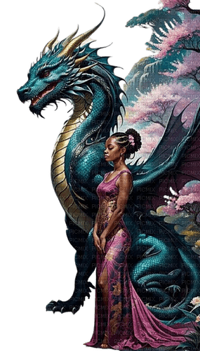 loly33 dragon femme - nemokama png