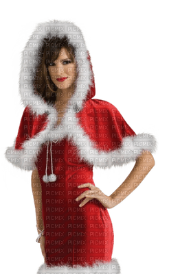 Kaz_Creations Woman Femme Red Christmas Noel - png gratis