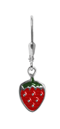 Strawberry Jewerly Text Silver Red - Bogusia - Free PNG