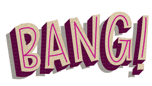 MME BANG TEXT RETRO WORDS PURPLE - PNG gratuit