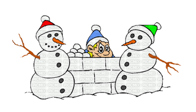 Snow, Snowman, Snowballs, Snowball Fight, Boy, Boys, Kid, Kids, Winter, Christmas, X-Mas - Jitter.Bug.Girl - png grátis