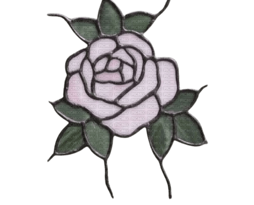 stained glass rose - ücretsiz png