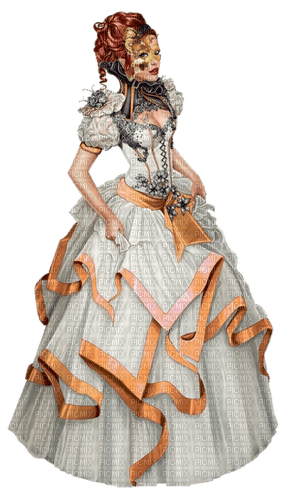 woman mask gown - gratis png
