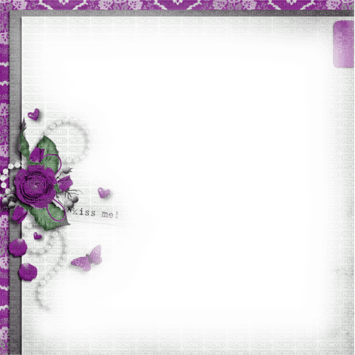 Frame.Rose.Pearls.White.Purple - KittyKatLuv65 - darmowe png
