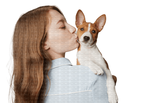 girl model woman with dog dolceluna - bezmaksas png