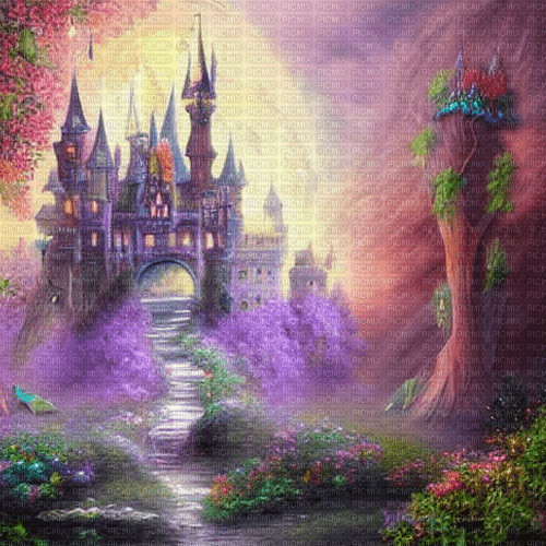 kikkapink background fantasy castle - бесплатно png