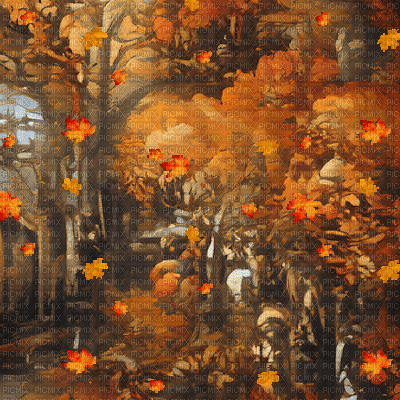 Autumn Forest Background - Free animated GIF