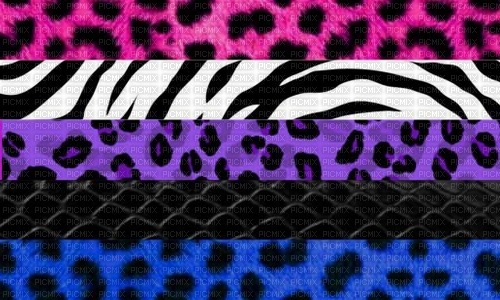 Genderfluid animal print Pride flag - darmowe png