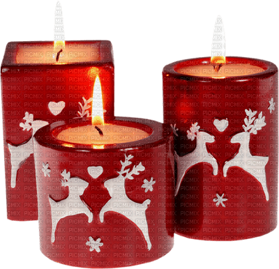Noël décorations bougies_Christmas decorations candles_tube - darmowe png
