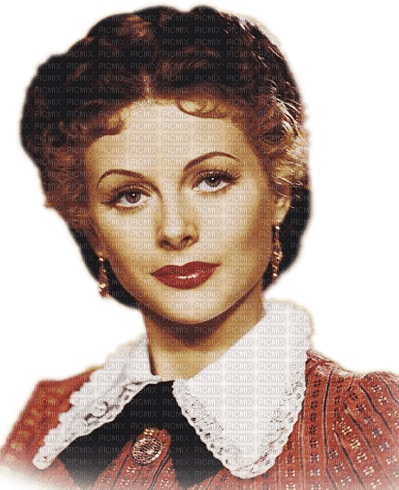 soave woman vintage face hedy lamarr brown - Free PNG