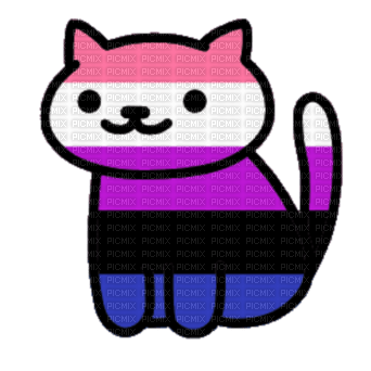 Genderfluid cat - 免费PNG