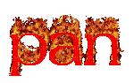 pan fire text - GIF animado gratis